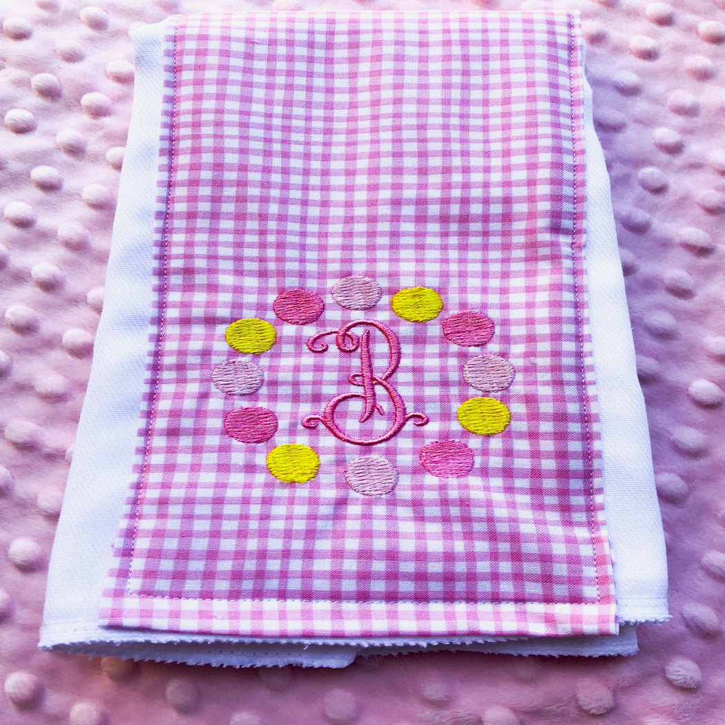 Personalized/Monogrammed Burp Cloth - Girl