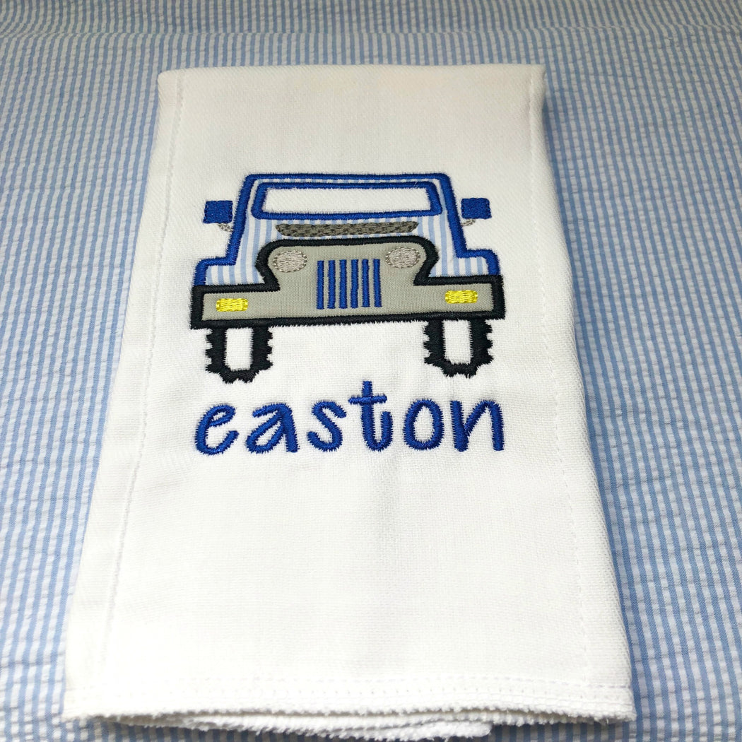 Personalized/Monogrammed Burp Cloth - Boy