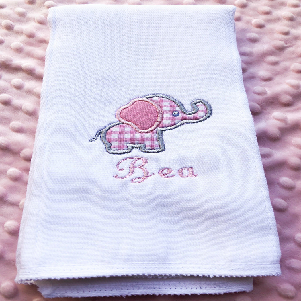 Personalized/Monogrammed Burp Cloth - Girl