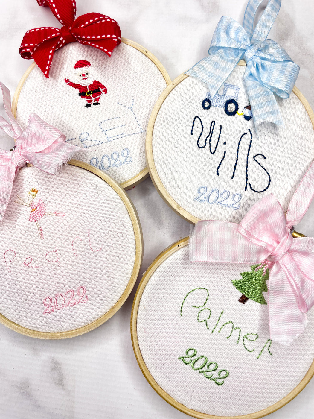 2022 Kids Hand Writing Name Ornaments