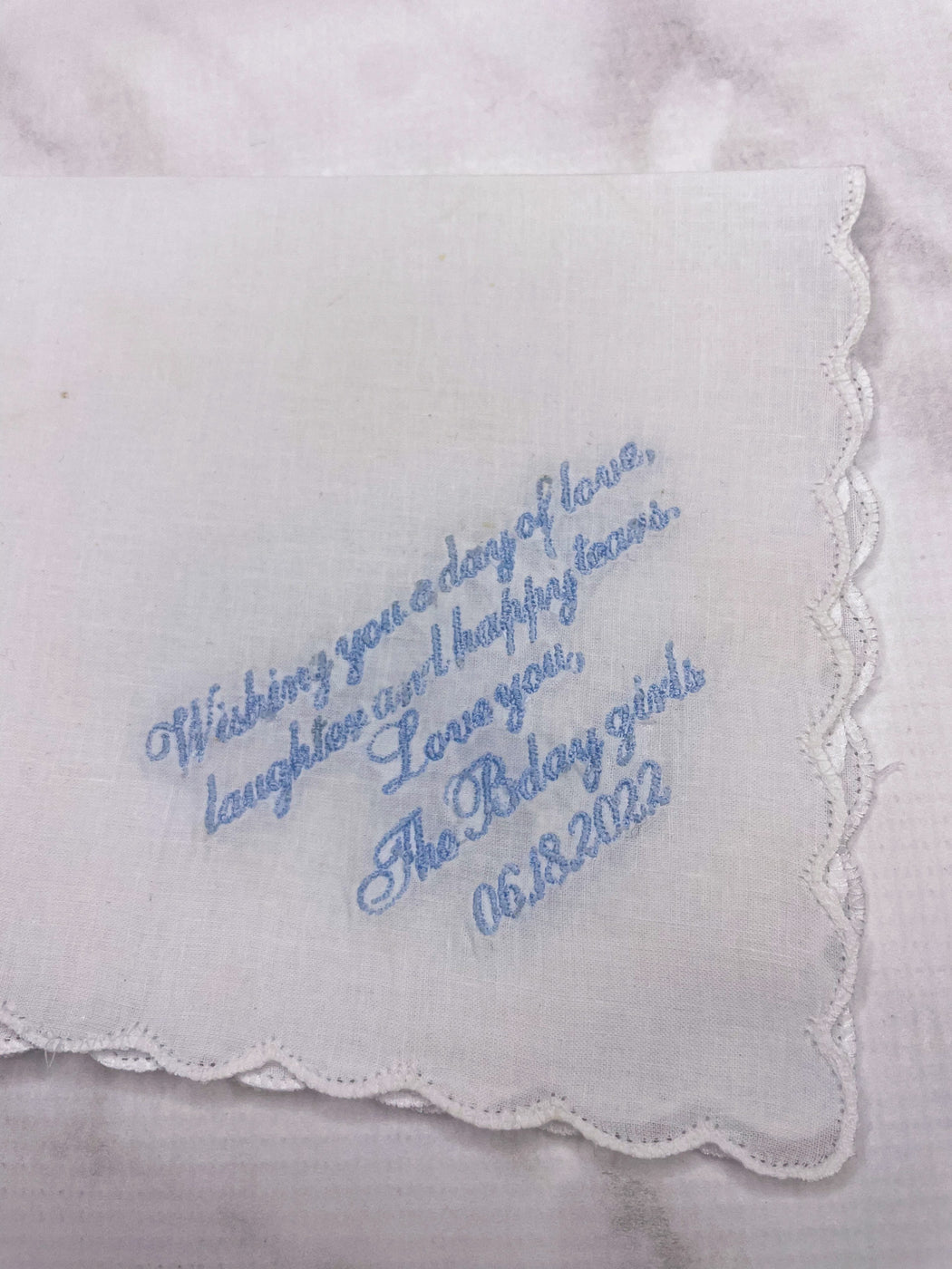 Free Form handkerchief to celebrate the special event