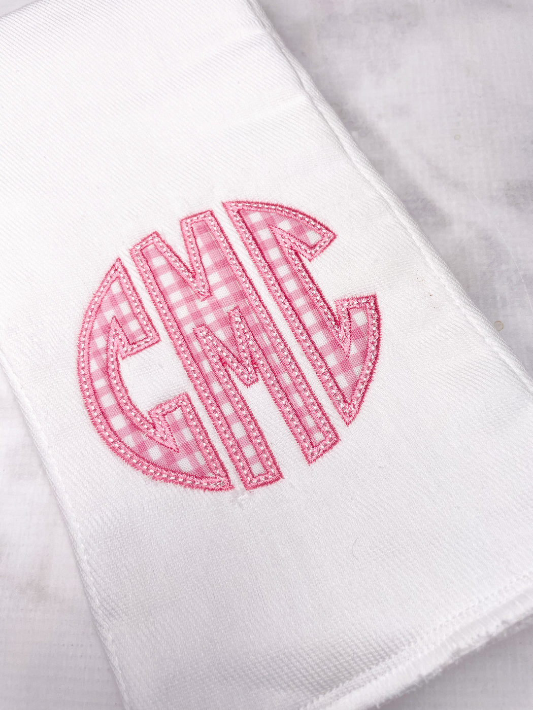 Baby Girl Personalized Monogrammed Burp Cloth Set of 2 - Sea Turtles