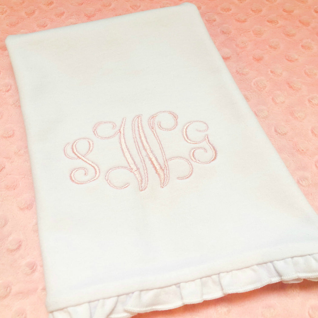 Personalized/Monogrammed Burp Cloth - Girl