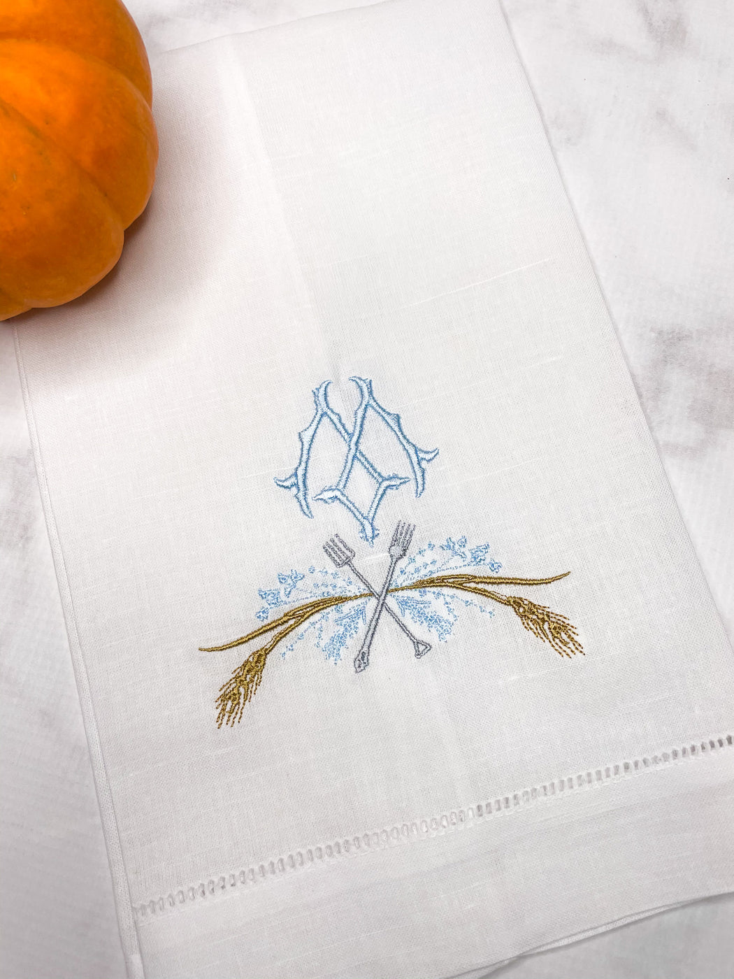 Monogrammed Farm to Table Guest Towel